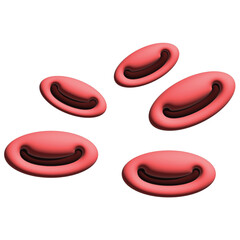 3D illustration blood cell in health check up set 