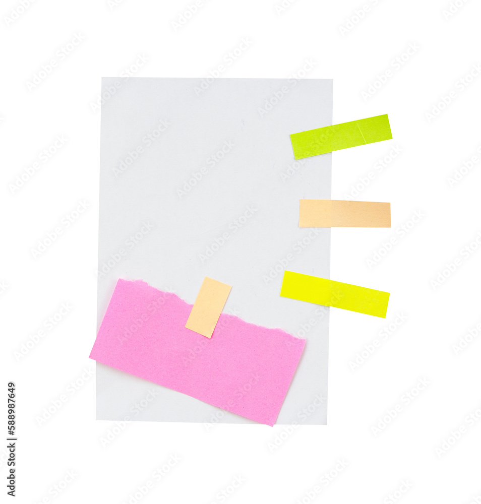 Poster abstract note paper with list tape