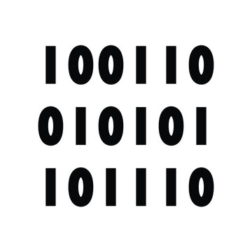 Binary code vector icon