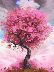 Obraz na płótnie Canvas 벚꽃나무와 함께하는 봄의 순간