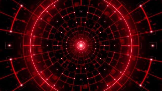 Pulsing red circle digital background