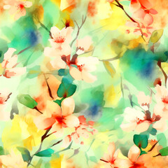Obraz na płótnie Canvas life affirming spring flowers pattern