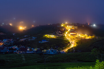 fog morning in Cau dat, Da Lat, Vietnam