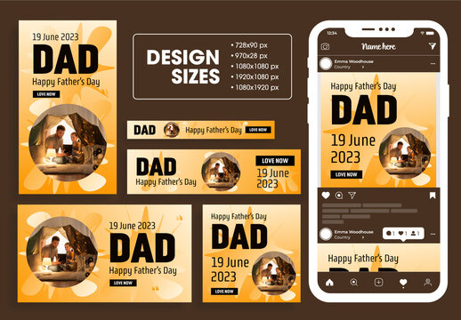 Father's Day Web Banner Ads Design
