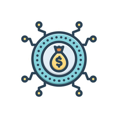 Color illustration icon for syndicate 