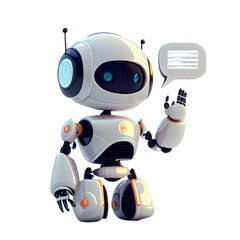 chatbot talking on transparent background, chatgpt, AI robot, artificial intelligence