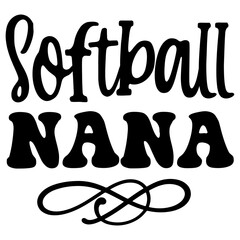 Softball Nana svg