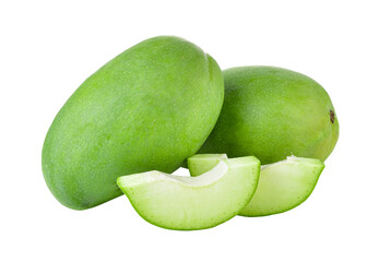 green mango on  transparent png