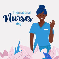 National Nurses Week is observed in United states form 6th to 12th of May of each year, to mark the contributions that nurses make to society. Vector illustration.