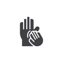 Obraz premium Hands and palms massage vector icon