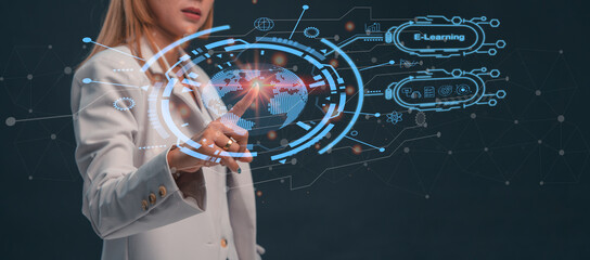 Chat with AI. Ai technology, Artificial Intelligence. man using technology smart robot AI,...