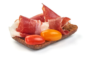 Jamon, jerked meat, isolated on white background. High resolution image.