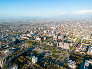 Fototapeta na wymiar Aerial view of Bishkek city Kyrgyzstan