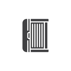 Vertical solarium vector icon