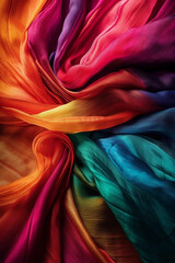 Abstract Silk Fabric Texture Background with Wispy Strands