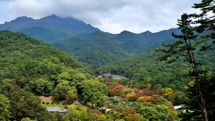 Fototapeta na wymiar Beautiful scenery of Haeinsa Temple in Korea