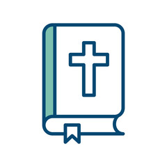 Obraz premium bible icon vector design template in white background