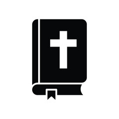 Fototapeta premium bible icon vector design template in white background