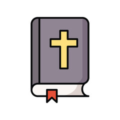 Obraz premium bible icon vector design template in white background
