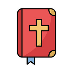 Fototapeta premium bible icon vector design template in white background