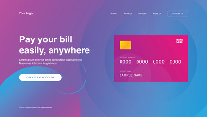 Obraz premium landing page safety payment