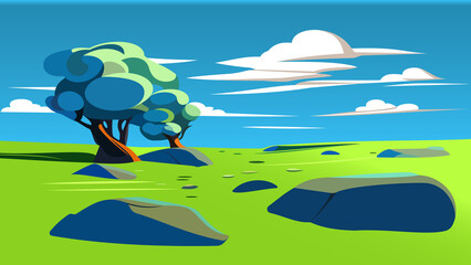 Fototapeta na wymiar Animated Nature Background