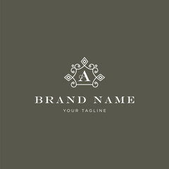 Luxury Letter A Classic Vintage Ornament Logo