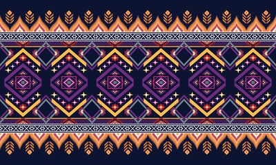 Ikat ethnic vector abstract beautiful art. Ikat seamless pattern for background,fabric,wrapping,clothing,wallpaper,Batik,carpet,embroidery style