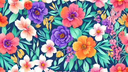 simple colorful flowers pattern, seamless floral pattern, seamless pattern, seamless pattern with flowers, seamless pattern with roses, seamless floral background