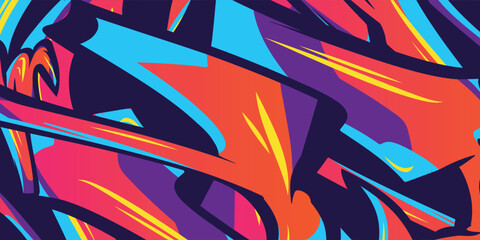 Vector Abstract colorful design graffitti texture pattern ink paint summer texture creative decoration graphic © borabula