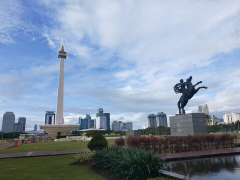 The National Monument of Indonesia or Monas is a memorial monument erected to commemorate the struggle of the Indonesian people