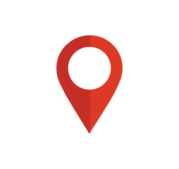 Location icon. Red pin point icon.