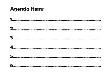 Template Agenda items with topic number