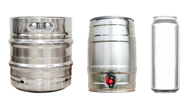 Shiny beer keg large and small size and aluminum slim can