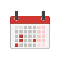 Calendar planner. Calendar with dates and weekends, vector illustration