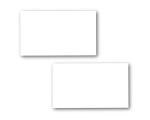 Blank White Business Cards on Transparent Background