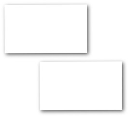 Fototapeta premium Blank White Business Cards on Transparent Background