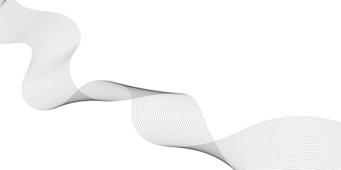 Fototapeta premium Abstract grey smooth element swoosh speed wave modern stream background. Abstract wave line for banner, wallpaper background with wave design. Vector illustration