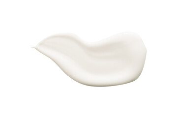 White cream swatch isolated for cosmetic element