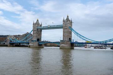 Fototapeta premium Beautiful view of Tower Bridge with thames river in London, England, UK