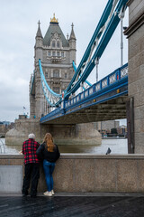 Beautiful view of Tower Bridge with thames river in London, England, UK