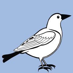 A bird line art coloring page