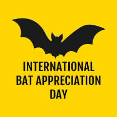 International bat appreciation day vector illustrations