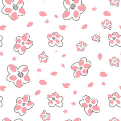simple cherry blossoms. Vector illustration
