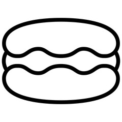 macaron ilustration design with outline