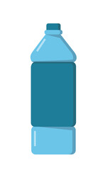 Concept Water bottle 2L This is a flat vector illustration of a plastic water bottle with a capacity of 2 liters. Vector illustration.
