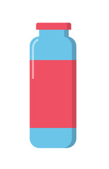 Concept Water bottle straight shaped. This vector illustration depicts a flat design scene of a straight-shaped big water bottle. Vector illustration.