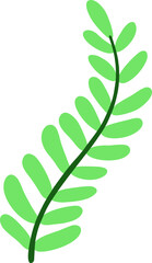 Easter Day Leaf and Twig Flat Hand Drawn Illustration