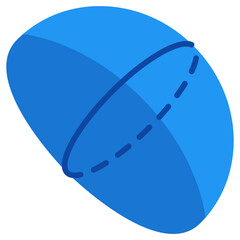 half sphere flat icon