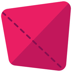 tetrahedron flat icon